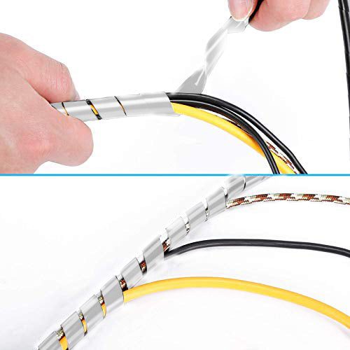 Spiral Cable Wire Wrap Cord for Computer Electrical Wire Organizer Sleeve Hose for TV, PC